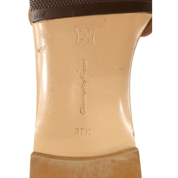 Gianvito Rossi Minerva Strappy Chain Sandals Size 37.5 US 7.5 Women's $925 - Picture 8 of 11